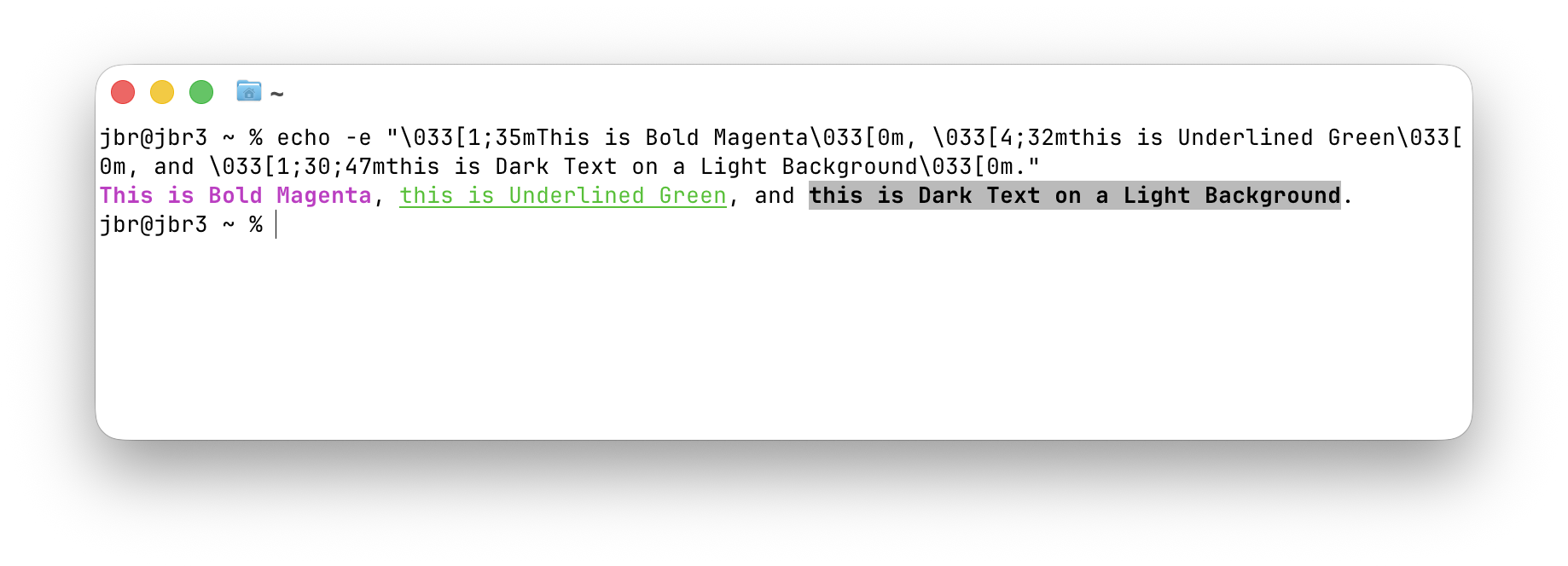 Screenshot from Ghostty