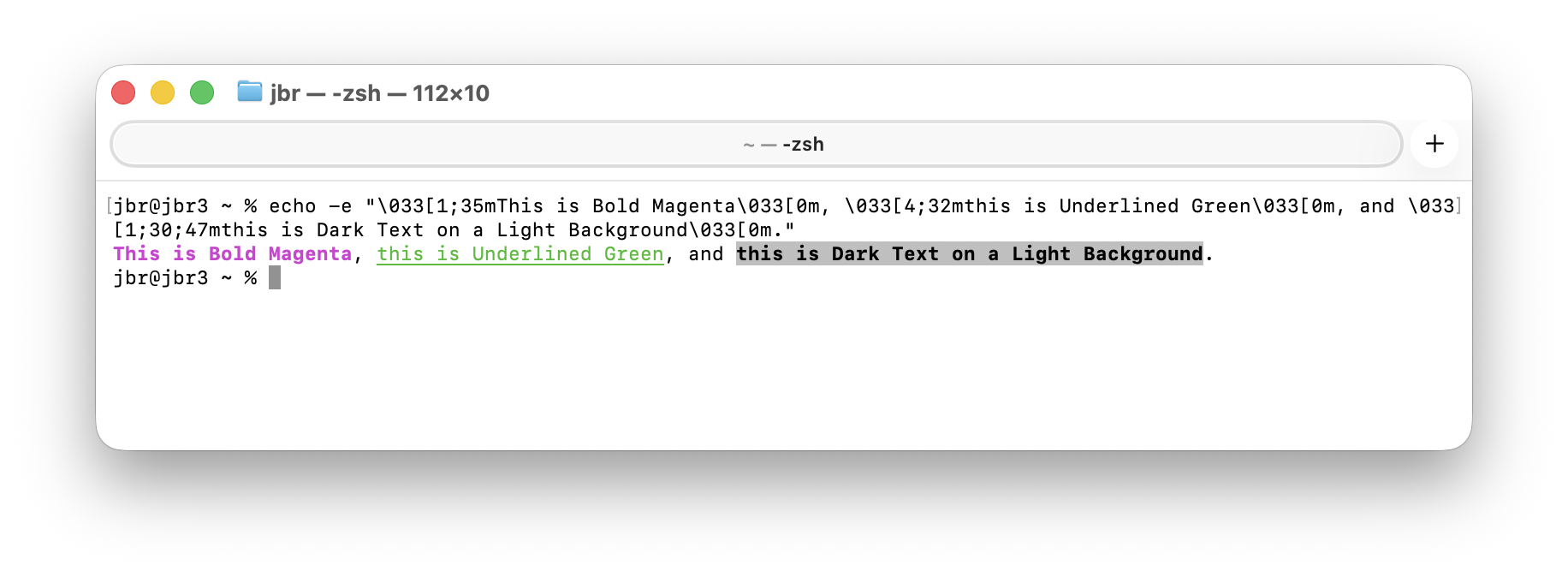Screenshot from Terminal.app